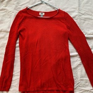 Red long sleeve sweater from old navy